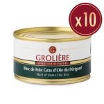 10 Blocs de Foie Gras d'Oie du Périgord 130g